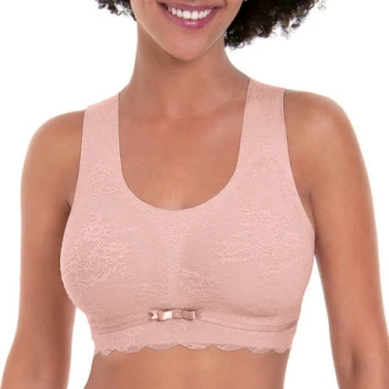 Biustonosz bezszwowy bez fiszbin Anita Essentials Lace 5400_pudrowy